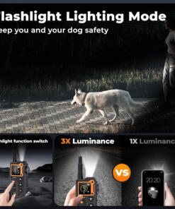AI Dog Shock Collar 2 Dogs (10-120Lbs) - 3300FT Dog Training Collar with Remote, IPX7 Waterproof Collar with Beep, Vibration, Safe Shock for Large Medium Small Dogs, Keypad Lock...