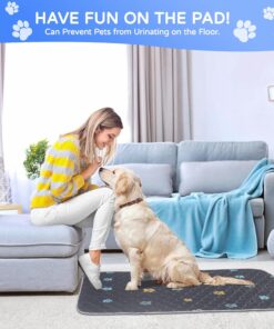 Aitmexcn Washable Puppy Dog Pee Pad, 2PCS 100% Waterproof Whelping Training Mat for Puppy/Senior Dog, Fast Drying Reusable Puppy Pads for Indoor, Outdoor and Car Travel- 18'' x...