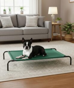 Amazon Basics Cooling Breathable Elevated Dog Bed with Metal Frame for Large Dogs, 51