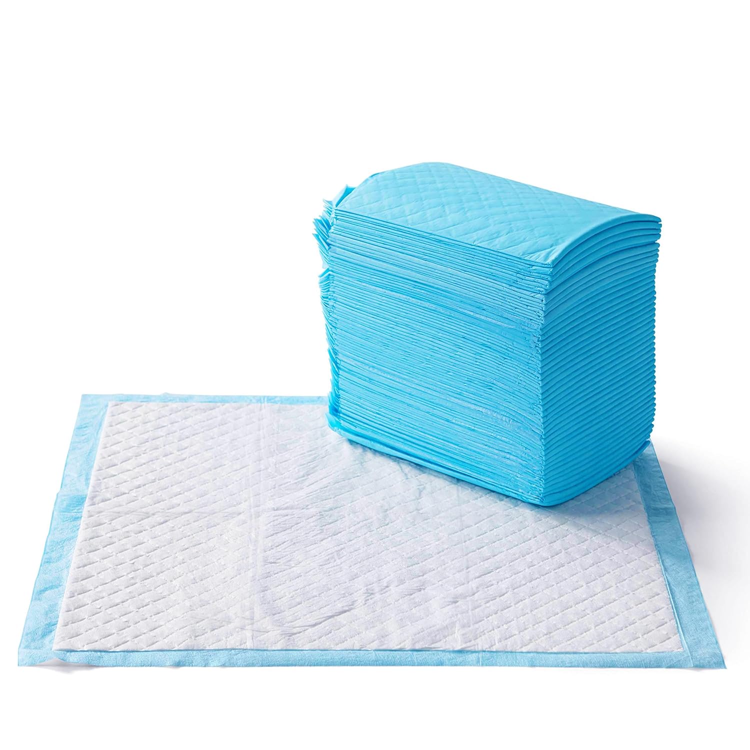 Amazon Basics Super Absorbent Dog and Puppy Potty Pads, Leak-Proof 5-Layer Design with Quick-Dry Surface for Housebreaking, Heavy Duty Absorbency, X-Large, 28 x 34 Inch, Blue &...