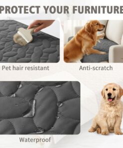 Ameritex Pet Bed Cover Dog Bed Blanket for Sofa and Furniture Waterproof New Pattern Design (30x70 Inch, Dark Grey)