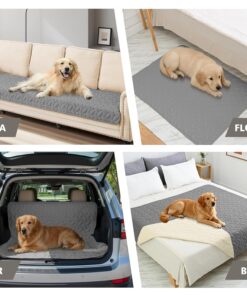 Ameritex Pet Bed Cover Dog Bed Blanket for Sofa and Furniture Waterproof New Pattern Design (30x70 Inch, Light Grey)