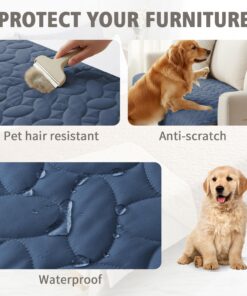 Ameritex Pet Bed Cover Dog Bed Blanket for Sofa and Furniture Waterproof New Pattern Design (30x70 Inch, Navyblue)