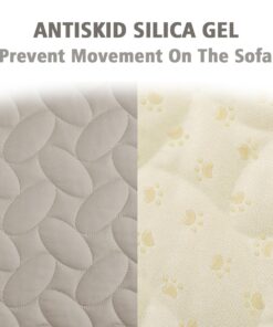 Ameritex Waterproof Pet Bed Cover Anti-Slip Dog Bed Blanket for Sofa and Furniture Waterproof New Pattern Design (Khaki, 30x53 Inch (Pack of 1))