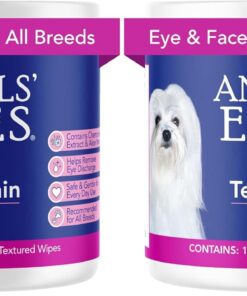 Angel's Eyes Gentle Tear Stain Wipes for Dogs and Cats - 100 Ct - Presoaked Textured (AEGTSW100)