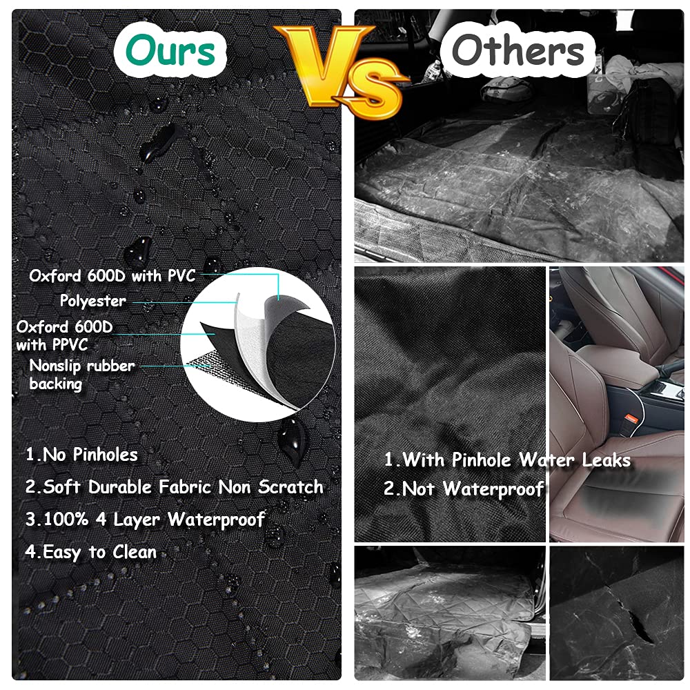 ANOSOSPECIAL Dog Car Seat Cover for Back Seat Cover,Non Stick Fur Rear Seat Protector for Pet,Nonslip Waterproof Durable Universal Fit Interior Backseat Covers for Auto Van SUV