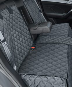 ANOSOSPECIAL Grey Dog Car Seat Cover for Back Seat,Non-Stick Fur,Pet-Friendly and Waterproof - Universal Fit Interior Protector for Auto, Van, SUV - Ideal for Kids and Pets