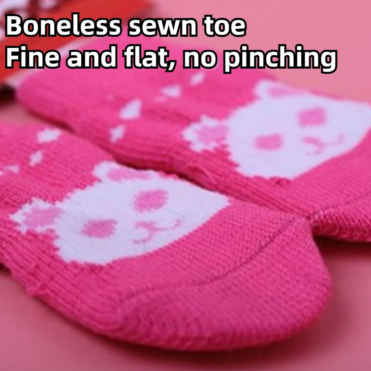 Anti-Slip Rabbit Socks Set of 8 - Pet Paw Protectors Bunny Socks for Indoor Hardwood Floor (S)