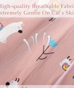 ANWA 2 Pack Cat Recovery Suit - Breathable Cat Onesie for Cats After Surgery Female, Kitten Surgery Recovery Suit Female Abdominal Wounds