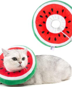 ANWA Adjustable Cat Cone Collar Soft, Cute Cat Donut Collar After Surgery, Kitten Recovery Cones to Stop Licking