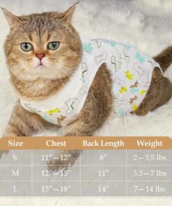 ANWA Cat Recovery Suit - Breathable Cat Onesie for Cats After Surgery Female, Kitten Surgery Recovery Suit Female Abdominal Wounds