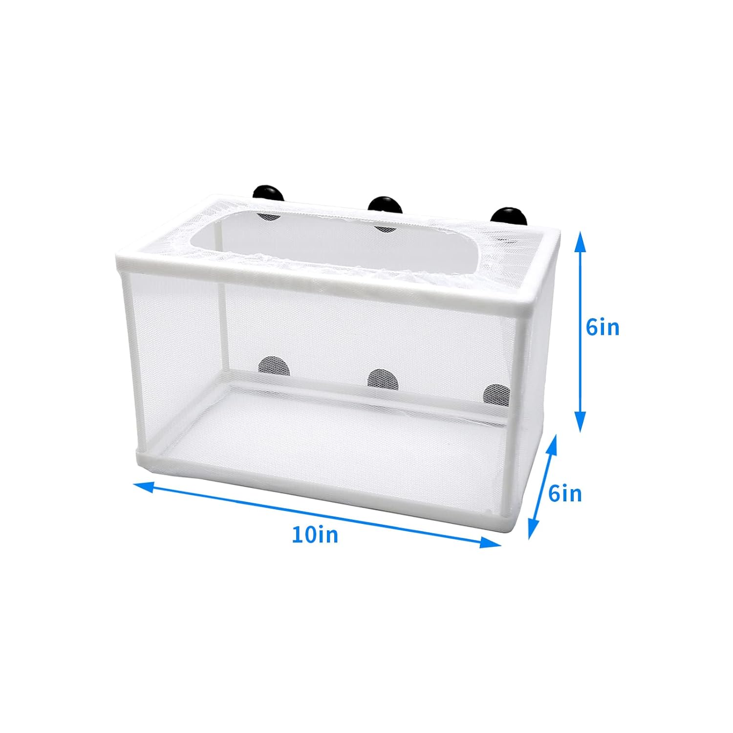 Anxingo 2 Pack Fish Tank Breeder Net,Fish Isolation Breeding Hatching Box, Plastic Frame Hatching Box Separation Net Breeding Box with Suction Cup for Aquarium