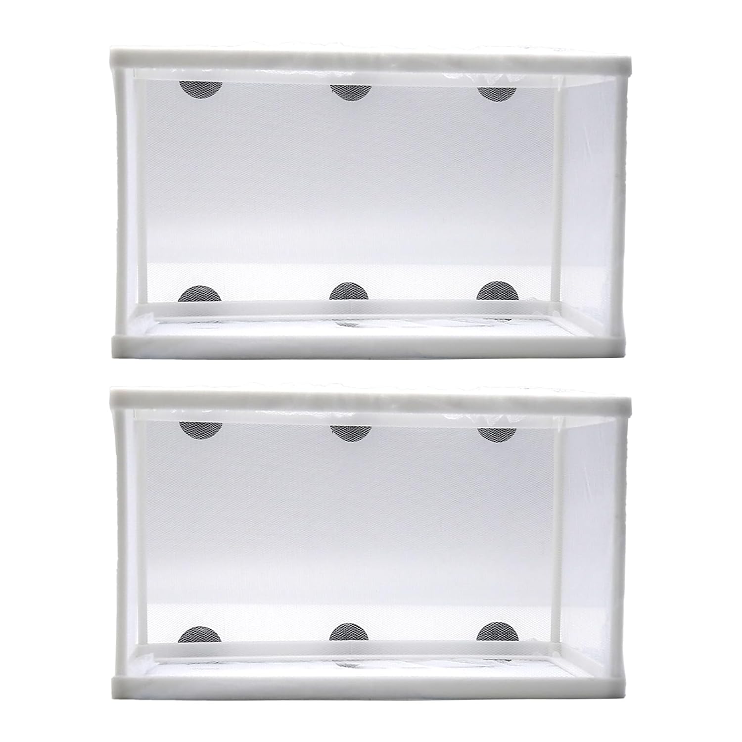 Anxingo 2 Pack Fish Tank Breeder Net,Fish Isolation Breeding Hatching Box, Plastic Frame Hatching Box Separation Net Breeding Box with Suction Cup for Aquarium