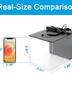 AQUANEAT Fish Tank, 1 Gallon Betta Fish Tank, Small Aquarium Kit with LED Light and Water Filter Pump