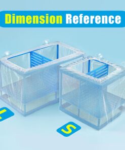 AQUANEAT Fish Tank Breeder Small Mesh Net Fry Saver Aquarium Spawn Hatchery Isolation with Suction Cups Hatchery Incubator for Shrimp Betta