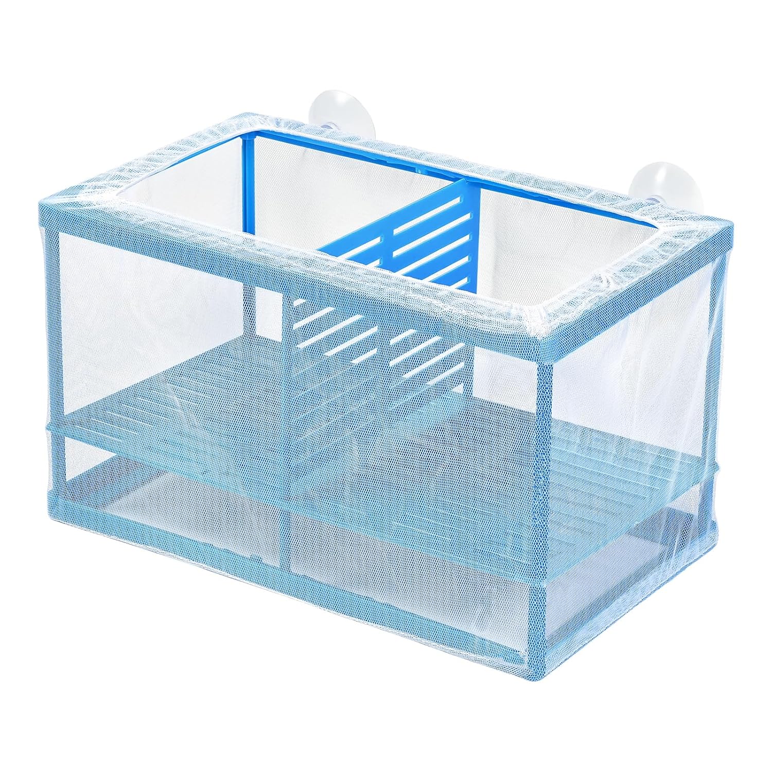AQUANEAT Fish Tank Breeder Small Mesh Net Fry Saver Aquarium Spawn Hatchery Isolation with Suction Cups Hatchery Incubator for Shrimp Betta