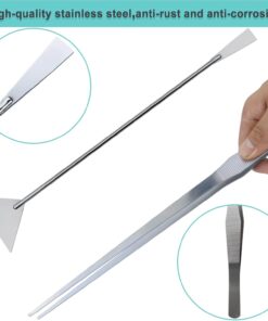 Aquarium Aquascape Tools Kit, Long 15 Inch Stainless Steel Aquatic Plants Tools, 4 in 1 Anti-Rust Aquascaping Tweezers Scissors Spatula Scrapers Tool Set for Fish Tank Cleaning...