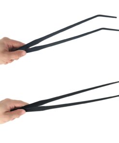 Aquarium Tweezers Extra Long 15 inches Feed Tong clamps - FEITA Straight and Curved Stainless Steel 38cm Tweezers Set for Fish Tank Plants Aquascape Tools & Reptile Feeding...