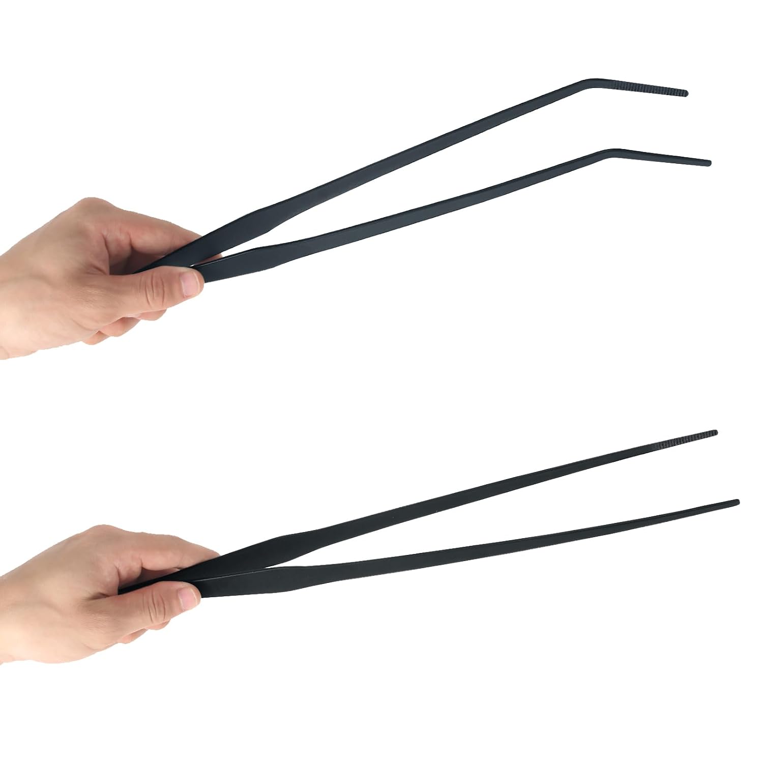 Aquarium Tweezers Extra Long 15 inches Feed Tong clamps - FEITA Straight and Curved Stainless Steel 38cm Tweezers Set for Fish Tank Plants Aquascape Tools & Reptile Feeding...