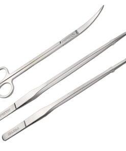 Aquarium Tweezers Extra Long 15 inches Feed Tong clamps - FEITA Straight and Curved Stainless Steel 38cm Tweezers Set for Fish Tank Plants Aquascape Tools & Reptile Feeding...