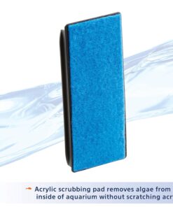 Aqueon Aquarium Algae Scraper, Fish Tank Cleaning Magnets for Glass/Acrylic, Small, Black