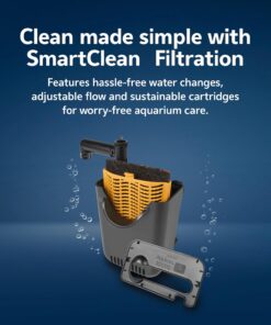 Aqueon Aquarium Starter Kit with Smart Clean Filtration and LED Lighting, Freshwater and Saltwater Fish, 20-Gallon