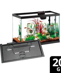 Aqueon Aquarium Starter Kit with Smart Clean Filtration and LED Lighting, Freshwater and Saltwater Fish, 20-Gallon