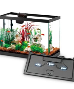 Aqueon Aquarium Starter Kit with Smart Clean Filtration and LED Lighting, Freshwater and Saltwater Fish, 20-Gallon