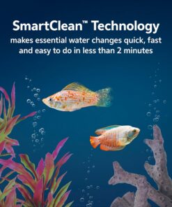 Aqueon LED MiniBow Small Aquarium Fish Tank Kit with SmartClean Technology, Black, 5 Gallon