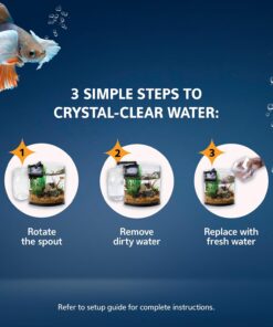 Aqueon LED MiniBow Small Aquarium Fish Tank Kit with SmartClean Technology, Black, 5 Gallon