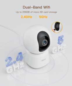 ARENTI 5G Indoor Security Camera, 4MP Pet Camera with Speaker for Dog/Cat, Baby Monitor with Phone App, Dual-Band WiFi, Auto Tracking, Super Night Vision, 2-Way Talk, Cloud & SD...