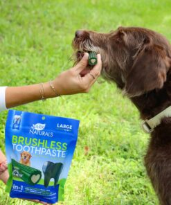 ARK NATURALS Brushless Toothpaste, Dog Dental Chews for Large Breeds, Freshens Breath, Helps Reduce Plaque & Tartar, 18oz, 1 Pack