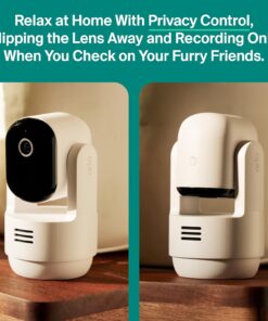Arlo Essential Indoor Pan Tilt Security Camera 2K (2025 Release) - Wired Plug-in Power, Person Recognition, Animal Detection, Animated Preview, 1-Month Secure Plan, Auto Motion...