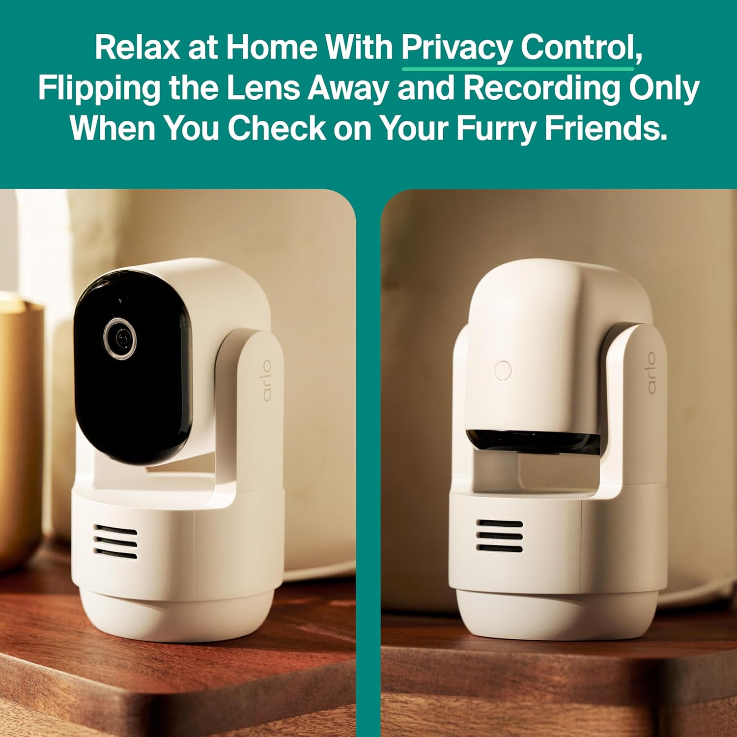 Arlo Essential Indoor Pan Tilt Security Camera 2K (2025 Release) - Wired Plug-in Power, Person Recognition, Animal Detection, Animated Preview, 1-Month Secure Plan, Auto Motion...