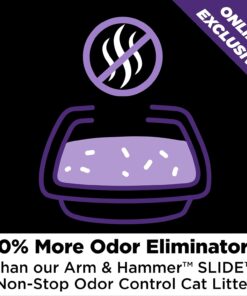 ARM & HAMMER Clump & Seal SLIDE Platinum Multi-Cat Clumping Cat Litter, Easy Clean Technology with No Scrubbing, 14-Day Odor Control, 37 lbs