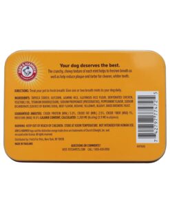 ARM & HAMMER for Pets Tartar Control Dental Mints for Dogs, Reduces Plaque & Tartar Buildup Without Brushing, Freshens Dog Breath, Beef Flavor, Fresh Mint Scent, 40 Count,...