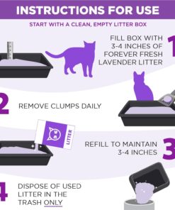 Arm & Hammer Forever Fresh Clumping Cat Litter Lavender, MultiCat Cat Litter Odor Control 18lb With 20% More Lavender Freshness, With Essential Oils