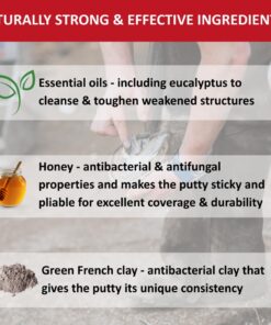 Artimud - Horse Hoof Putty Thrush Treatment 10 oz (300g) | Eucalyptus Horse Hoof Clay | Equine Frog & Sole Protection | Red Horse Products | Natural Hoof Mud | Non-caustic | All...