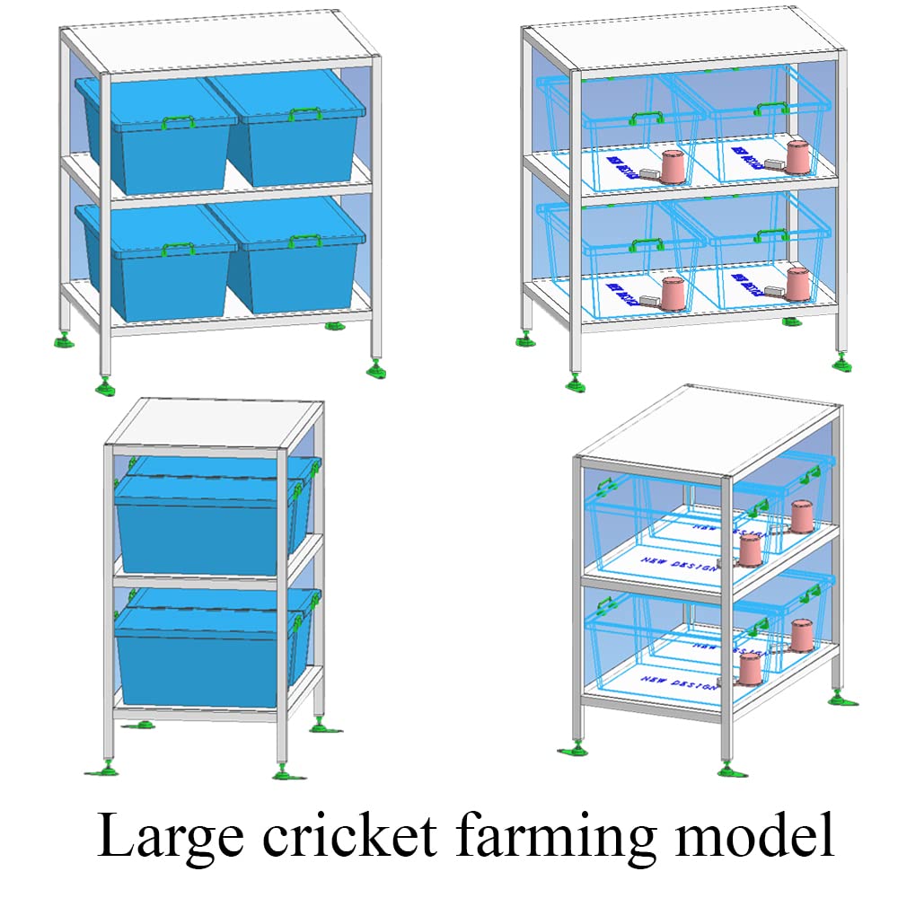 Auto Cricket Feeder & Keeper - Tube & Cup Feeding, Water Bottle & Crystals for Breeding