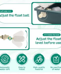 Automatic 1.2 Gallon Water Trough Cow Cattle Horse Water Bowls with Float ValveLivestock Tool Bowl for Cat Goat Sheep Dog Animal Drinking Equipment