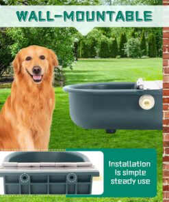 Automatic 1.2 Gallon Water Trough Cow Cattle Horse Water Bowls with Float ValveLivestock Tool Bowl for Cat Goat Sheep Dog Animal Drinking Equipment