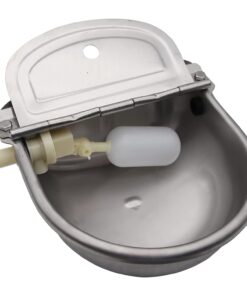 Automatic Cow Drinking Water Bowl,304 Stainless Steel Animal Waterer Bowl for Horse,Goat,Pig,Dog, with 1/2 Float Valve (Water Pipe not Included)