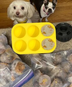 BABORUI 6 Cavities Silicone Dog Treat Molds for Woof Pupsicle & Power Chewer Pupsicle Large 25-75lbs, Reusable Frozen Dog Treat Molds for Making Puppy Favorite Freeze Refill Ice...
