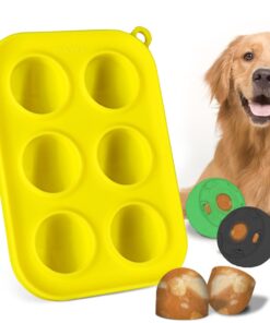 BABORUI 6 Cavities Silicone Dog Treat Molds for Woof Pupsicle & Power Chewer Pupsicle Large 25-75lbs, Reusable Frozen Dog Treat Molds for Making Puppy Favorite Freeze Refill Ice...