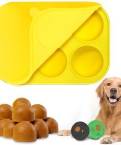 BABORUI 6 Cavities Silicone Dog Treat Molds for Woof Pupsicle & Power Chewer Pupsicle Large 25-75lbs, Reusable Frozen Dog Treat Molds for Making Puppy Favorite Freeze Refill Ice...