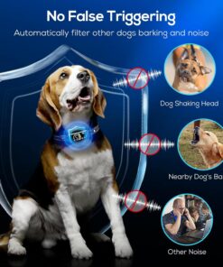 Bark Collar, 2 Pack Smart Dog Bark Collar for Large Medium Small Dogs, Anti Barking Device for Dogs Training Collar with Beep Vibration Harmless Shock, 5 Adjustable Sensitivity...