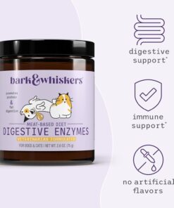Bark & Whiskers Digestive Enzymes - Supports Healthy Digestion in Dogs & Cats - Enzyme Powder for Meat-Based Diets - 150 Scoops - 2.60 oz.