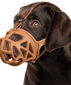 BARKLESS Dog Muzzle, Basket Muzzle for Biting, Chewing and Scavenging, Humane Cage Mouth Cover, Perfect for Grooming and Training Large Aggressive Reactive Dogs (L, Black)