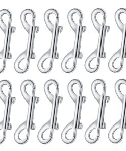 BBTO 12 Pieces Double Ended Bolt Snaps Hook Zinc Alloy Double Trigger Clips Home Pet Accessory for Linking Dog Leash Collar Leash Key Chain Horse Tack Pet Sling Feed Buckets...