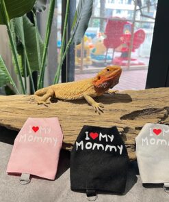 Bearded Dragon Carrier Backpack with Security Printing Harness Set, Reptile Lizard Travel Carrier (Pink, Mommy Harness)